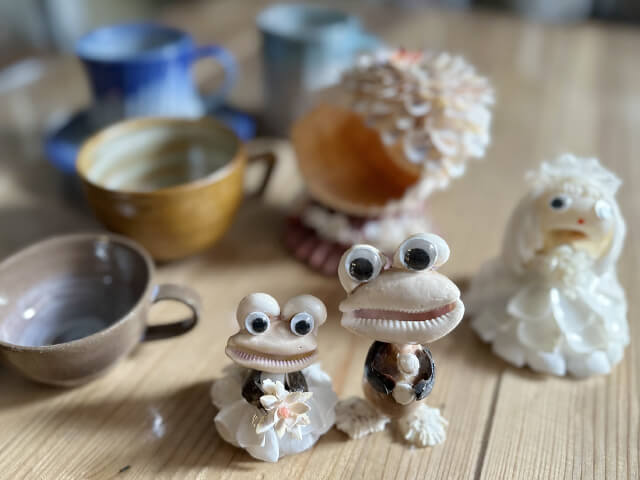 貝殻細工・陶芸品